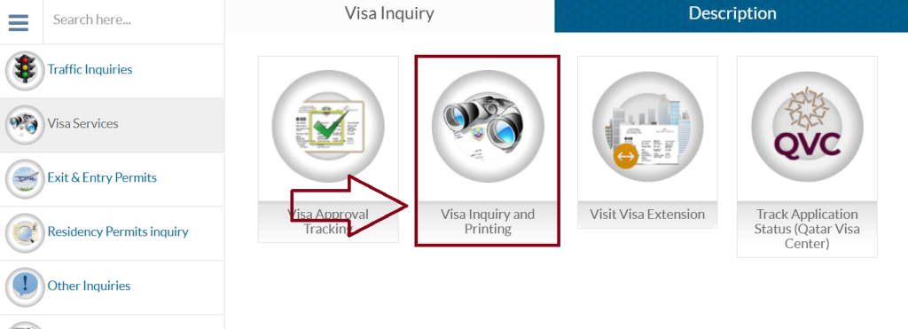 Qatar Visa Print