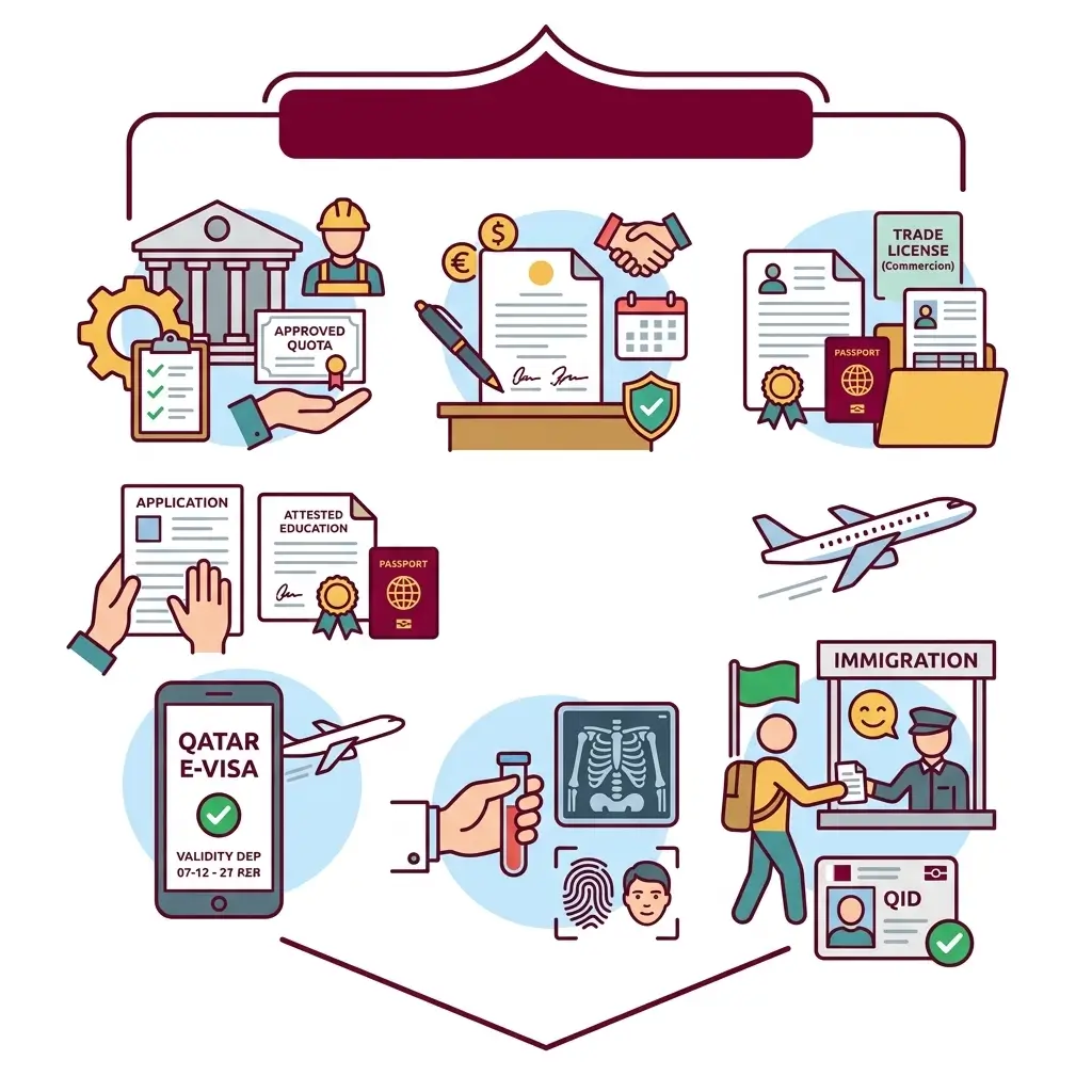 Qatar Work Visa Application Process
