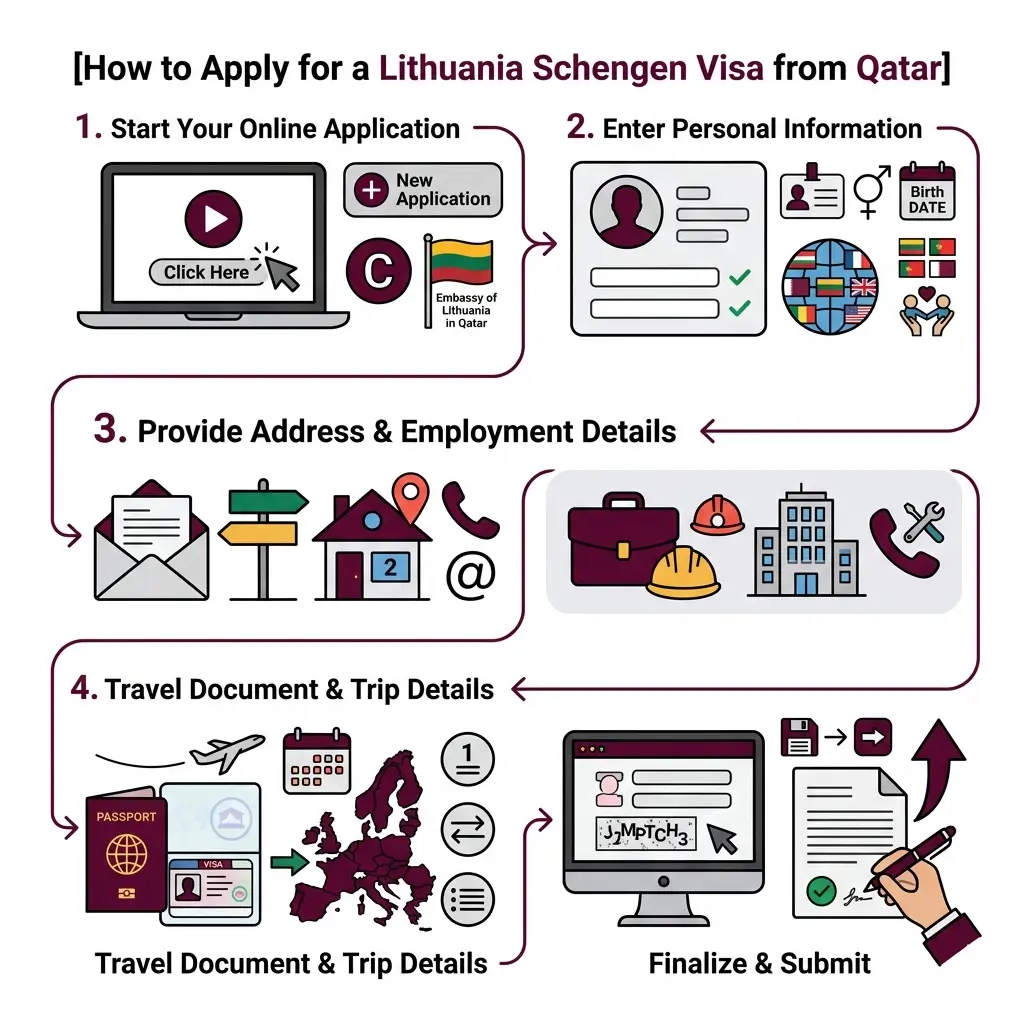How to Apply for a Lithuania Schengen Visa from Qatar